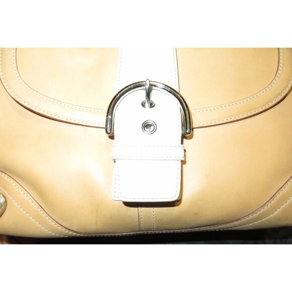 Coach 90's Vintage Soho Vachetta leather top handle suede lining Sufflette bag - Picture 9 of 14